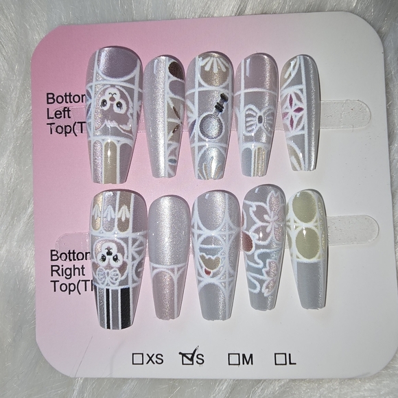 Other - Cute Bear Nail Set With Catseye Design